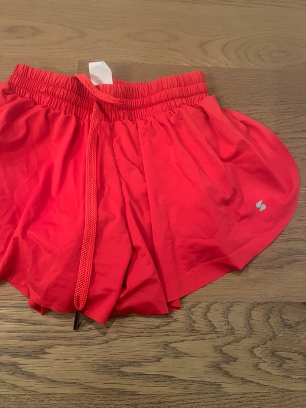 Girls' Coral Pink Athletic Shorts with Elastic Waist